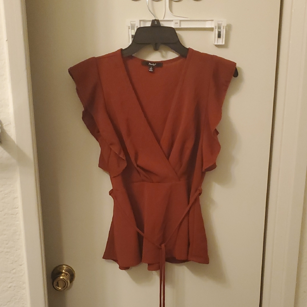 FREE W/ $7 PURCHASE Papaya Women's Terracotta Wrap Blouse